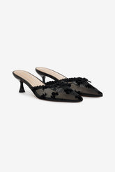 Sylvie Mule Heel Black