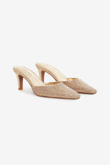 Cleo Mule Heel Gold