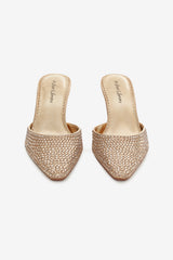 Cleo Mule Heel Gold