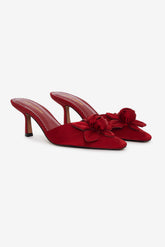 Claudine Mule Heel Red