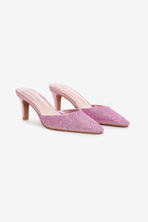 Cleo Mule Heel Baby Pink