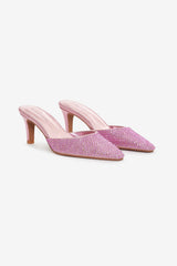 Cleo Mule Heel Baby Pink