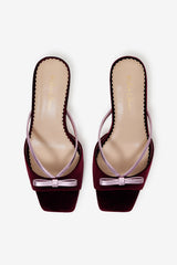 Grace Mule Heel Burgundy