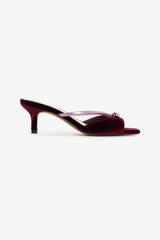 Grace Mule Heel Burgundy