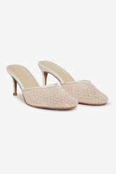 Claudia Lace Heel White