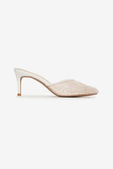 Claudia Lace Heel White