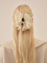Rosette Hair Clip Cream