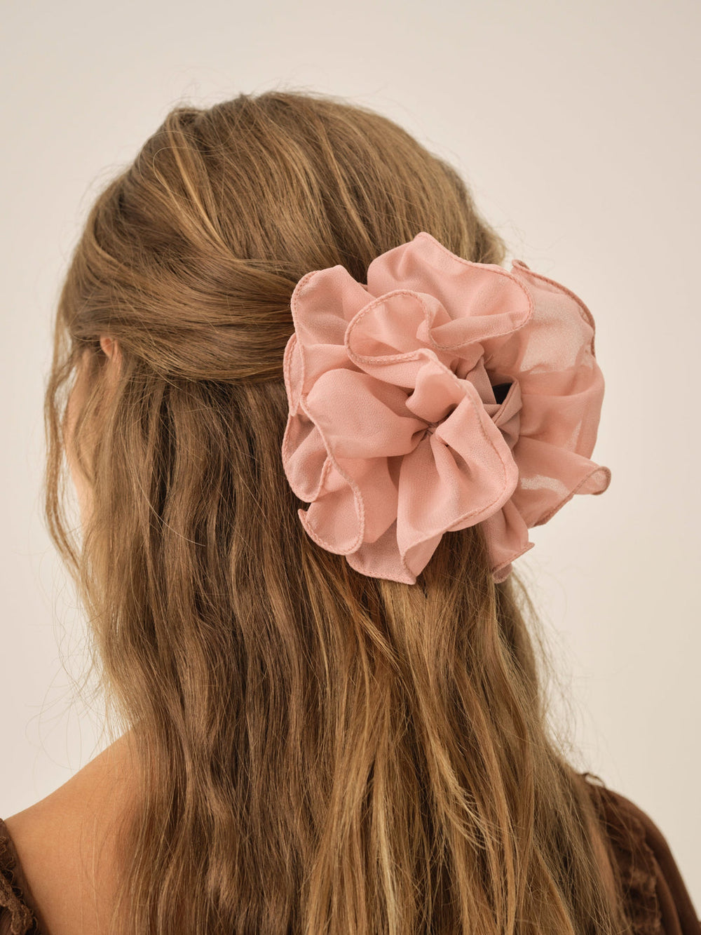 Rosette Hair Clip Dusty Rose