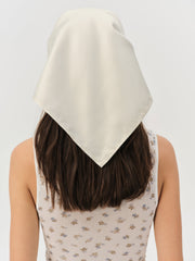 Sandra Gingham Headscarf Tan
