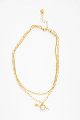 Cupid Heart Necklace White