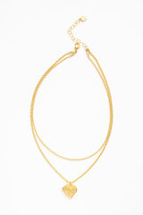 Lottie Layered Heart Locket Gold