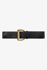 Wide Buckle Hip Belt Black