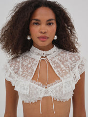 Layer Cake Chiffon Collar White