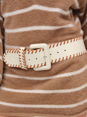 Wide Stitch Belt Cream