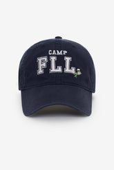 Camp Embroidered Baseball Cap Navy