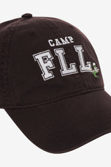 Camp Embroidered Baseball Cap Brown