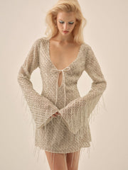 Twinkle Sequin Mini Dress Silver