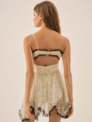 Crystal Elea Mini Dress Silver