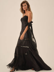 Rita Lace Gown Black