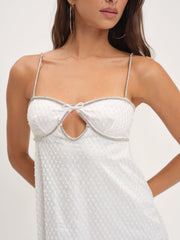 Glitter Slip Dress White
