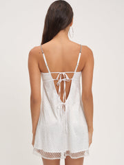 Glitter Slip Dress White