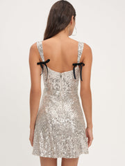 Candice Mini Dress Silver