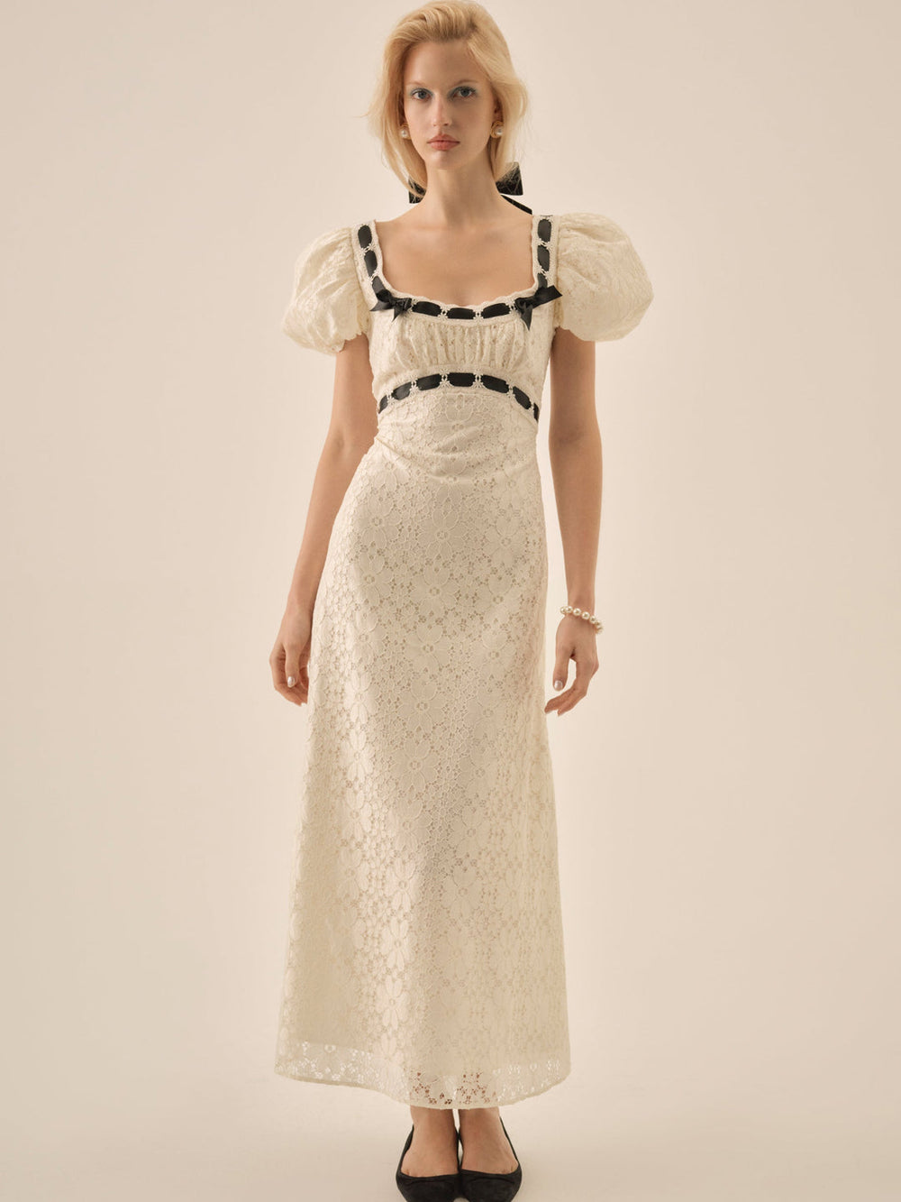 Creampuff Lace Maxi Dress Cream