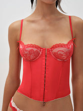 Fiona Lace Bustier Red