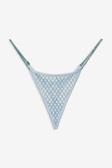 Glitter Thong Panty Blue