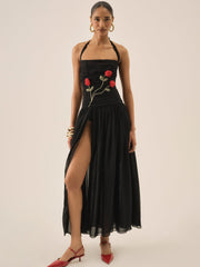 Ophelie Organza Maxi Dress Black