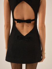 Bonnie Boucle Mini Dress Black