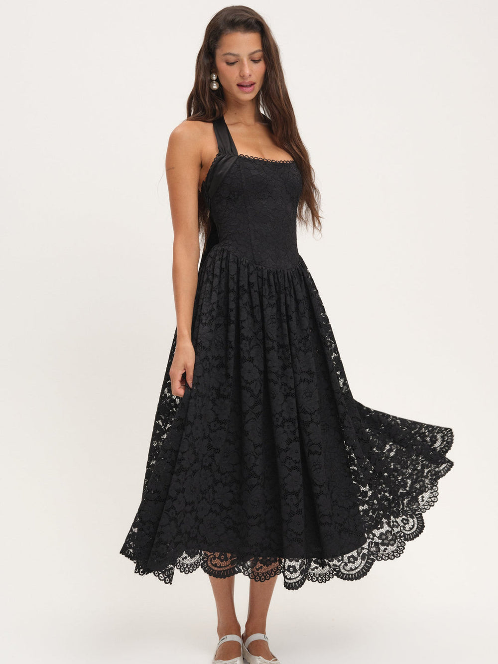 Lakeside Midi Dress Black