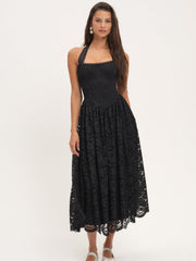 Lakeside Midi Dress Black
