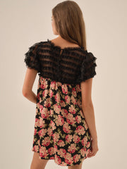 Belmond Floral Mini Dress Black
