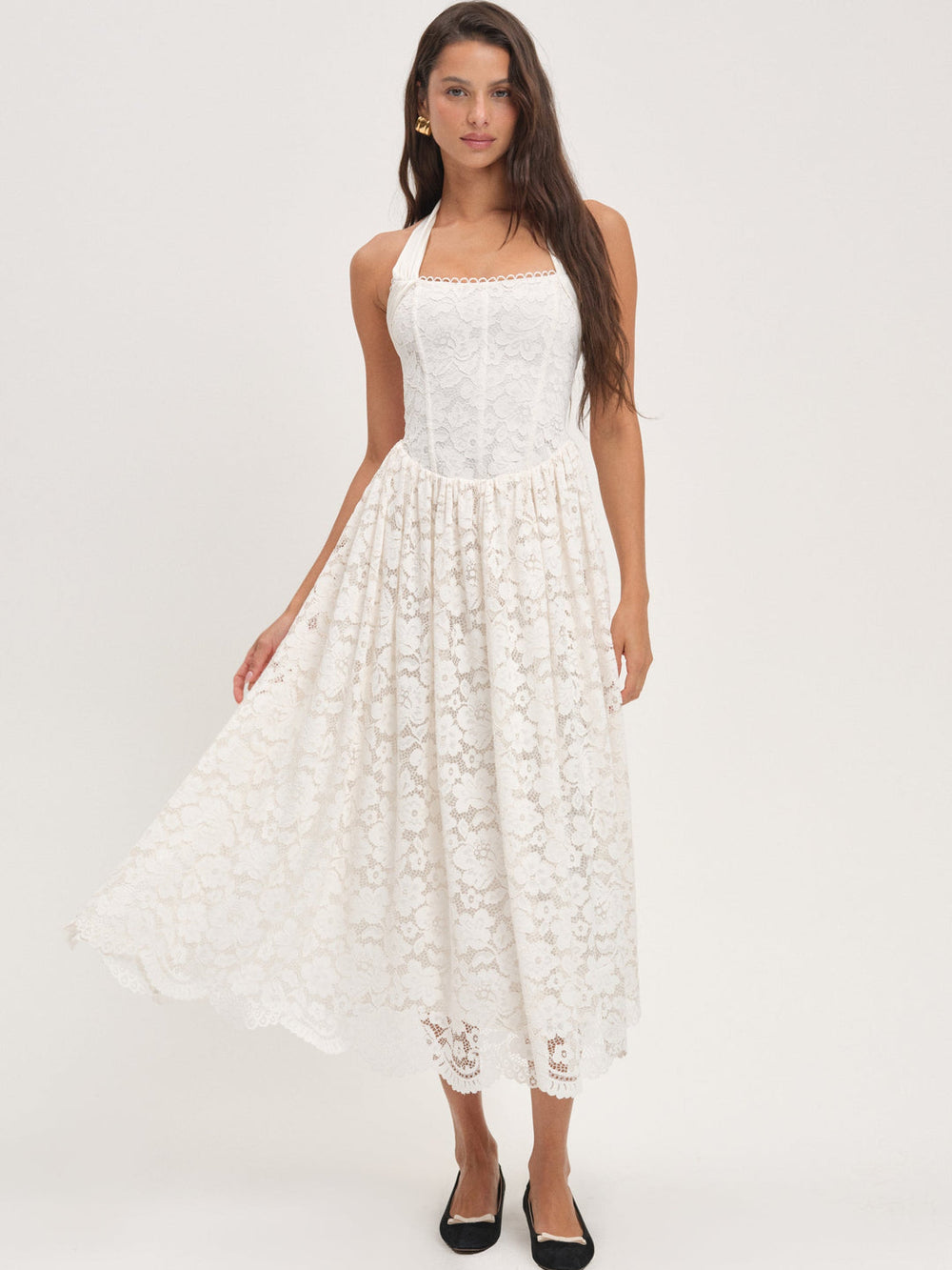 Lakeside Midi Dress Cream
