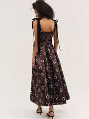 Kendra Midi Dress Brown