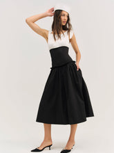 Helena Poplin Midi Dress Black