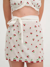 Beaded Cherries Apron Red