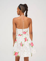 Rosebud Corset Mini Dress White