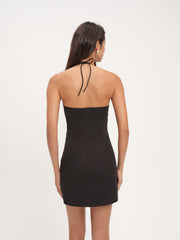 Helena Poplin Mini Dress Black