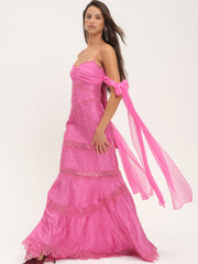 Rita Lace Gown Pink