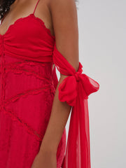 Rita Lace Gown Red