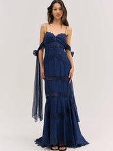 Rita Lace Gown Navy