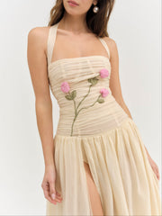 Ophelie Organza Maxi Dress Blush
