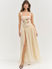 Ophelie Organza Maxi Dress Blush