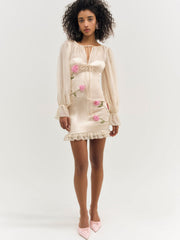 Ophelie Organza Mini Dress Blush
