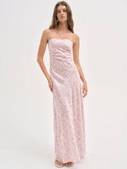 Carla Strapless Maxi Dress Pink