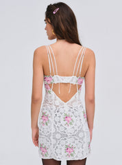 Bordeaux Mini Dress Pink
