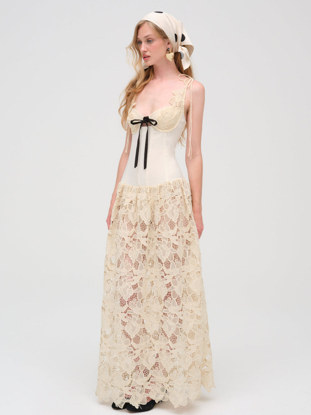 Coco Lace Maxi Dress Cream