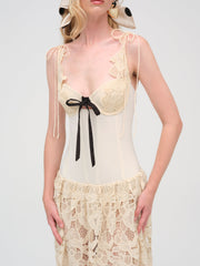 Coco Lace Maxi Dress Cream